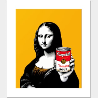 Mona Lisa Pop Art Campbell's Tomato Soup Posters and Art